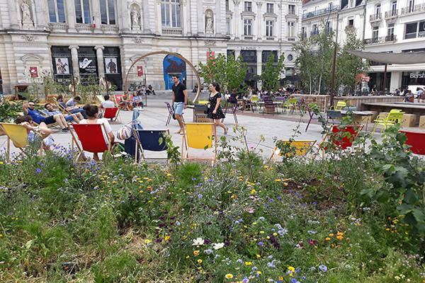 Le concours jardins d'expression visible sur la place du Ralliement Le concours jardins d'expression visible sur la place du Ralliement