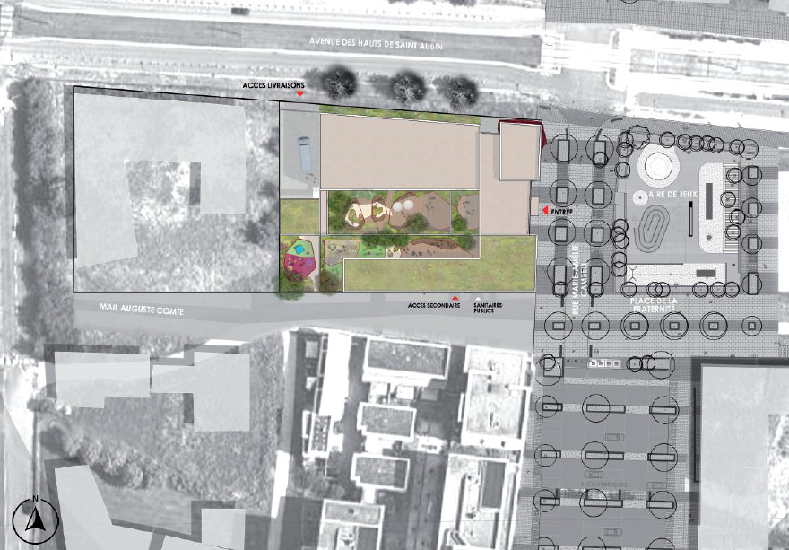 Plan masse de la maison de quartier