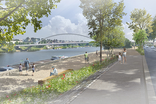 Image d'illustration du projet Rives Vivantes, vue quai Félix-Faure.
