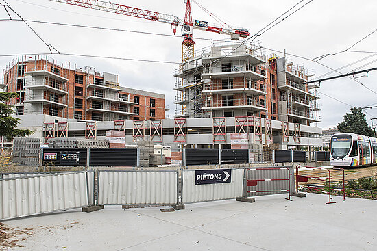 Photo de la visite des chantiers de la ville d’Angers.