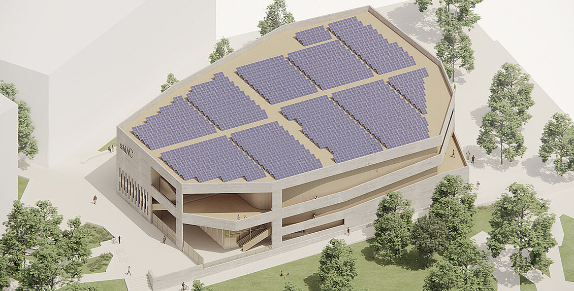 Vue d'architecte de la future salle de musiques actuelles d'Angers.