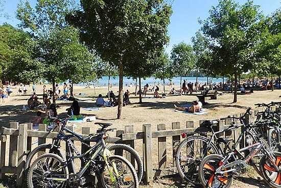 photo de la plage du lac de Maine