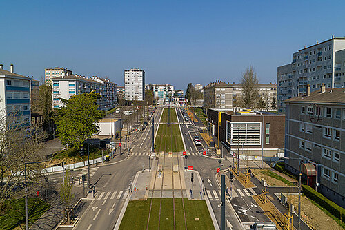 Vue a&eacute;rienne du boulevard Allonneau