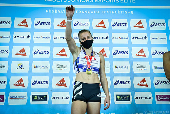 Photo du podium d&#039;Amandine Brossier.