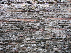 Mur gallo-romain, rue Toussaint &copy; Service &eacute;ducatif Angers, Ville d&rsquo;art et d&rsquo;histoire.