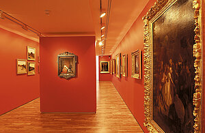 Gallery of fine-arts, the suspended cabinets © Angers city, picture Thierry Bonnet