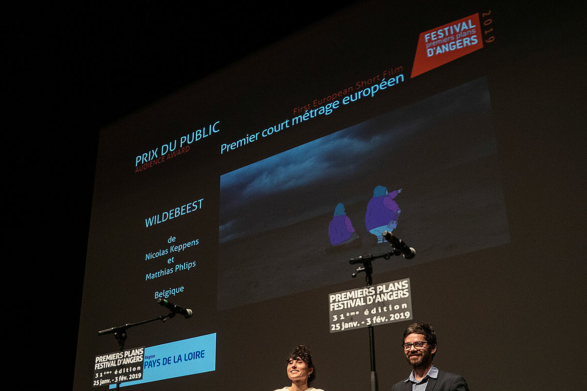 Prix du public, courts-métrages européens: Wildebeest, de Nicolas Keppens et Matthias Phlips.