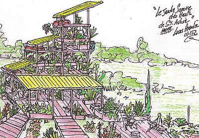 Dessin du Jardin sonore, par Lucas Grandin.