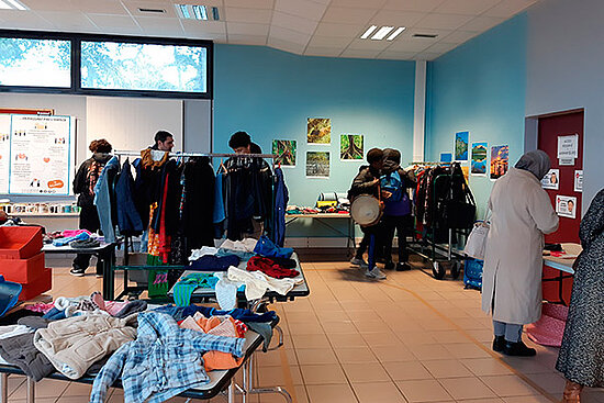 Ressourcerie éphémère au centre Marcelle-Menet à Angers.