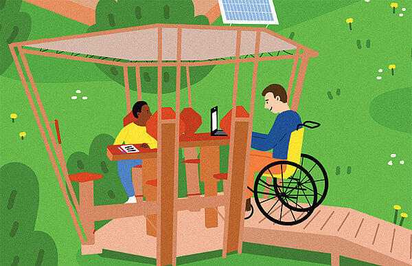 "Des espaces de travail en plein air"