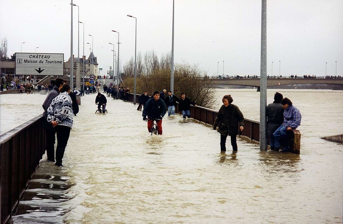 La crue de 1995 à Angers.