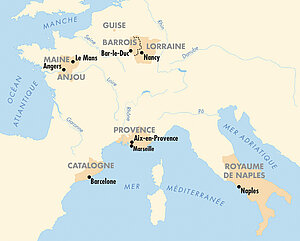 Carte des territoires.&copy; Editions du patrimoine.Centre des monuments nationaux / Atelier des Editions du patrimoine.Marc Brugier.