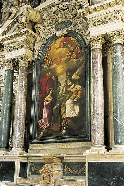 Ma&icirc;tre-autel : tableau figurant l&rsquo;Annonciation &copy; Ville d&rsquo;Angers. Marc Chevalier.