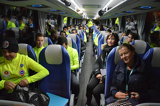 Les 41 relayeurs sont pr&ecirc;ts &agrave; relever le d&eacute;fi. Direction Paris pour une visite de l&rsquo;Assembl&eacute;e nationale o&ugrave; ils seront accueillis par les parlementaires angevins, avant de rejoindre l&rsquo;Arc de Triomphe.