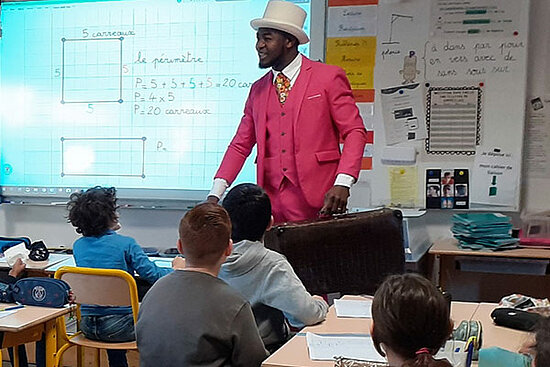 Photo d'animation proposée par le groupe Alice à l'école Nelson-Mandela à Angers.