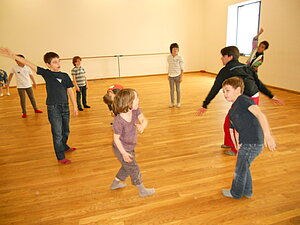 Danse contemporaine © Service éducatif Angers, Ville d’art et d’histoire.