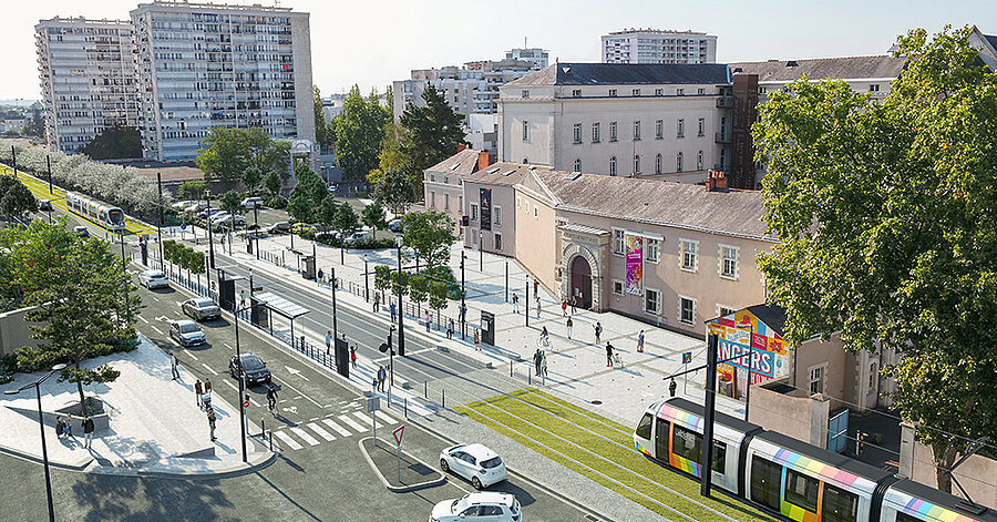 Vue d'architecte de la station Conservatoire.