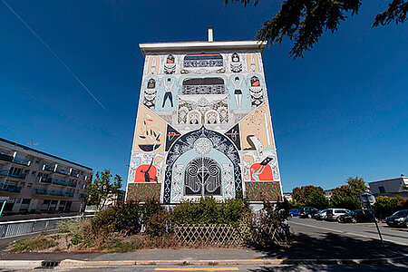 Fresque Echapp&eacute;es d'art &agrave; Monplaisir.