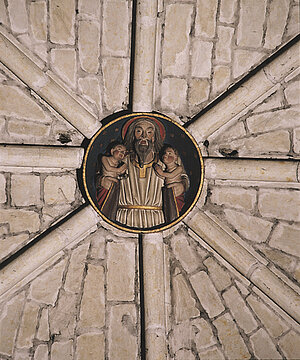 Clef de vo&ucirc;te sculpt&eacute;e. Le sein d&rsquo;Abraham &copy; Clich&eacute; Patrice Giraud.