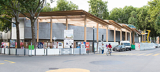 Photo du chantier des halles gourmandes.