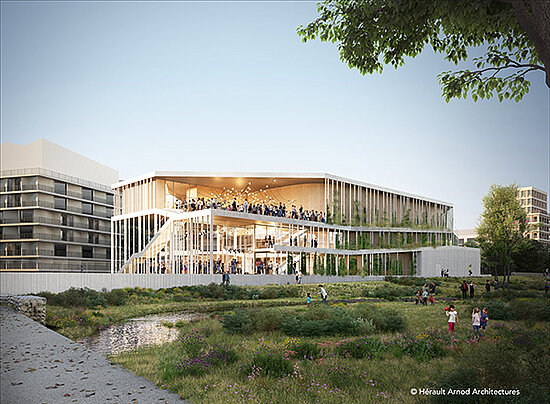 viuel d'architecte de la future salle de musiques actuelles