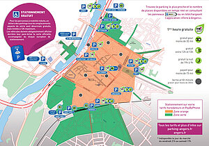 Cartographie du stationnement dans le centre-ville d&#039;Angers.