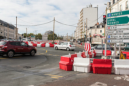 Les travaux de voirie du "L" de la nouvelle ligne de tramway démarrent. (Photo: Jean-Patrice Campion, Ville d'Angers)