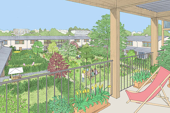 Visuel d'architecte, lot F des Bretonnières.