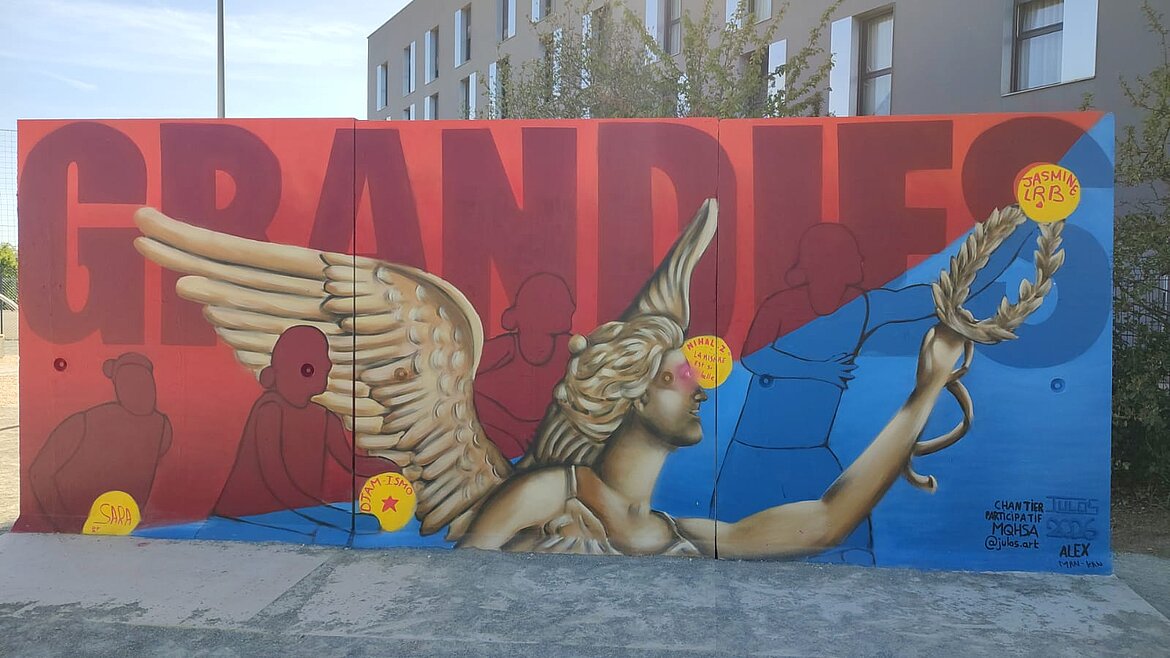 graffeurs dans le cadre du dispositif Mur Mur Moi
