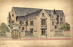 Projet de restauration de l'h&ocirc;tel des P&eacute;nitentes par Rohard, d&eacute;but XXe si&egrave;cle. Archives municipales d&rsquo;Angers, 1 Fi 1559.