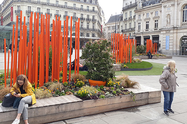 Un jardin de printemps sur la place du Ralliement