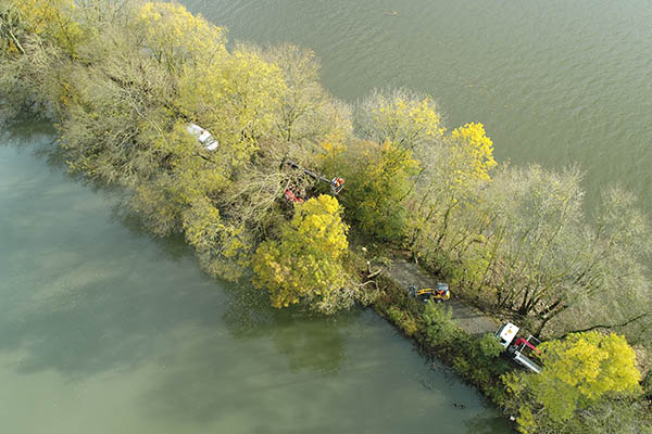 Fermeture du Chemin de halage, parc du Lac de Maine