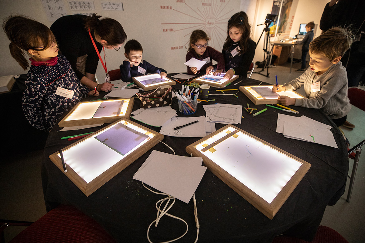 Pendant tout le festival, un espace &eacute;tait d&eacute;di&eacute; aux techniques du cin&eacute;ma d&#039;animation.