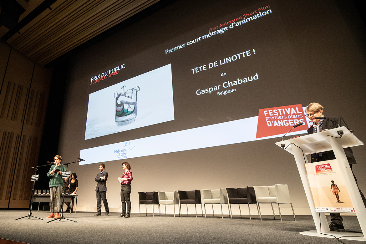 Prix du public - Premier court-métrage d'animation: "Tête de linotte!", de Gaspar Chabaud. 