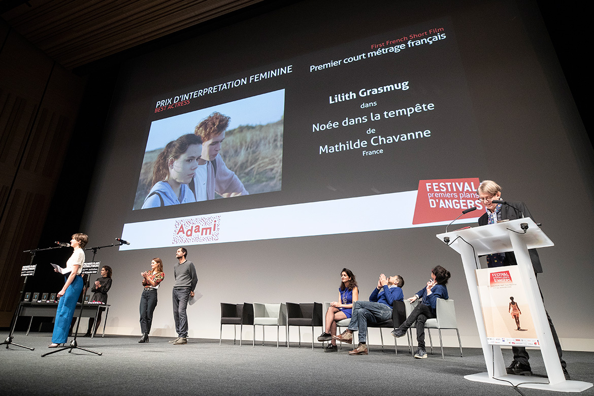 Prix d&#039;interpr&eacute;tation f&eacute;minine - premier court-m&eacute;trage fran&ccedil;ais: Lilith Grasmug dans &quot;No&eacute;e dans la temp&ecirc;te&quot;, de Mathilde Chavanne. 