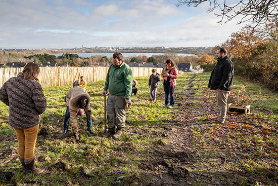 Samedi 7 décembre, les habitants du quartier étaient invités à participer aux plantations.
