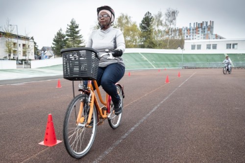 Photo d'une séance de vélo-école.