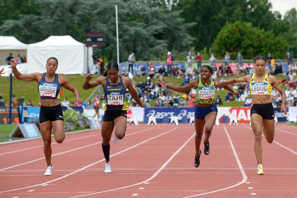 Photo de la finale du 100m f&eacute;minin.