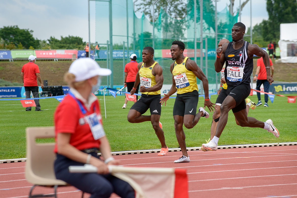 Photo de la finale du 100m masculin