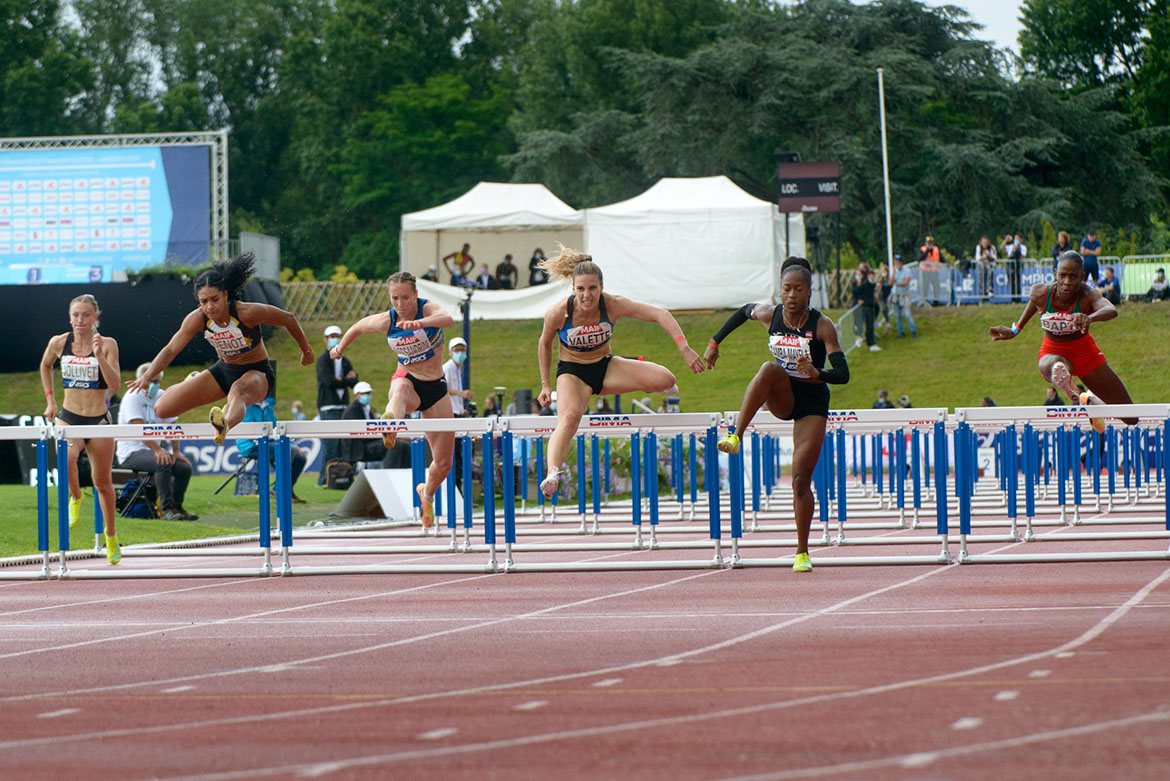 Photo de la finale du 100m haies