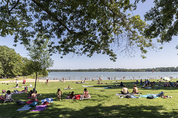 photo de la plage du lac de maine
