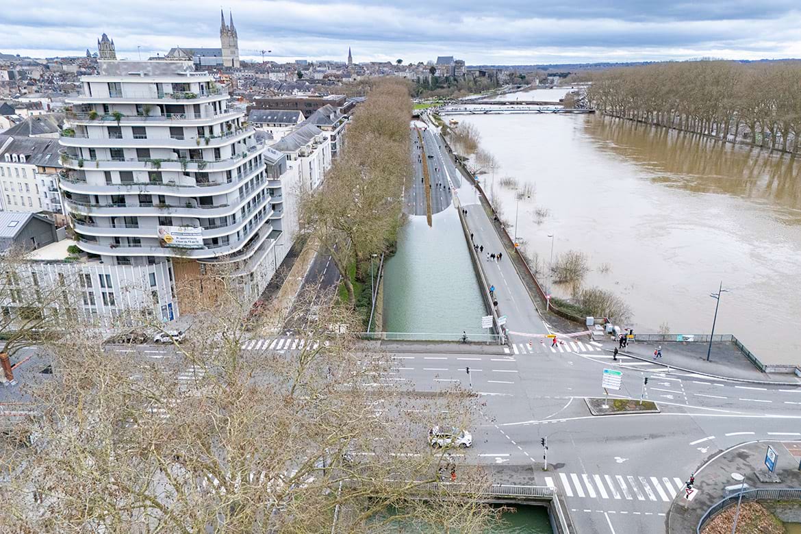 Les inondations &agrave; Angers en f&eacute;vrier 2026.