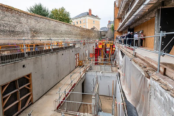 photo du chantier de la blioth&egrave;que