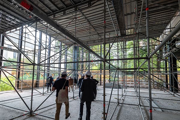 photo du chantier de la blioth&egrave;que