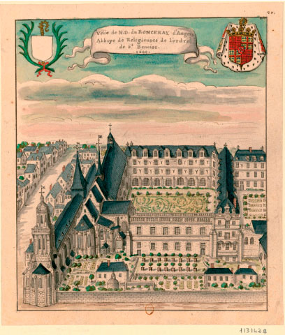 Dessin aquarell&eacute; de l'abbaye