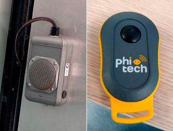 Dispositifs sonores &agrave; la piscine AquaVita d'Angers.