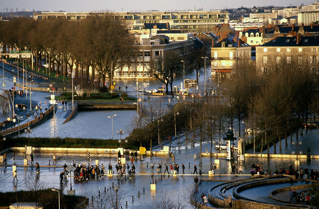 La crue de 1995 à Angers.