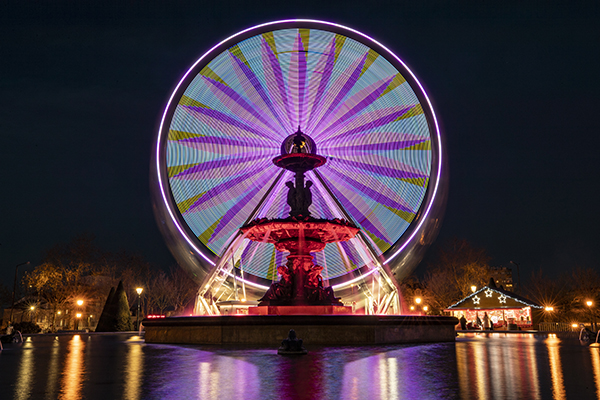 Photo de la grande roue au jardin du Mail &agrave; Angers.