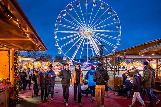 La grande roue de Soleils d'hiver à Angers.