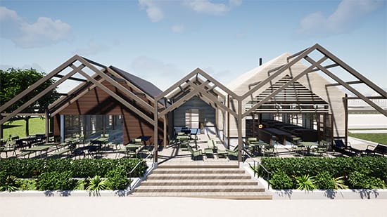 Images de synthèse du futur restaurant de Reculée